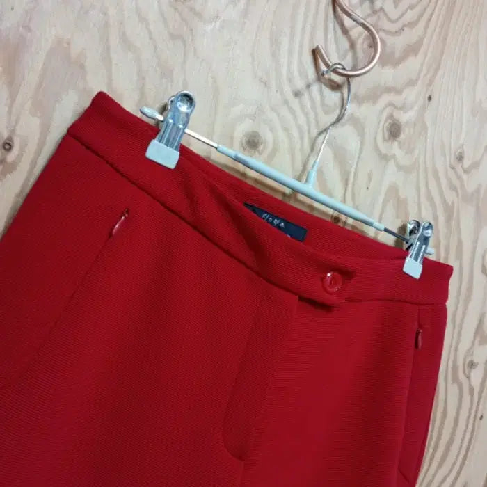 [BUNJANG] Sysmax Sequin Embellished Pants Red 66 / 시스막스 스팽글 장식 바지 레드 66