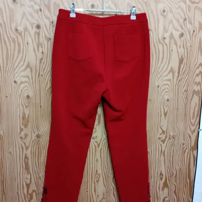 [BUNJANG] Sysmax Sequin Embellished Pants Red 66 / 시스막스 스팽글 장식 바지 레드 66