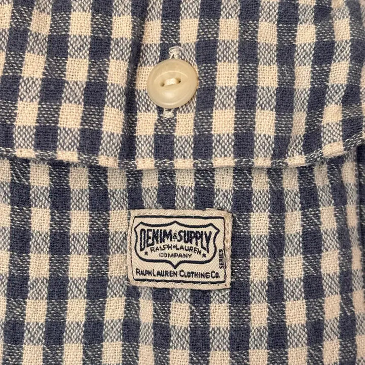 [BUNJANG] Ralph Lauren Denim &amp; Supply Gingham Check Shirt / 랄프로렌 데님앤서플라이 깅엄 체크 셔츠 S 남방 내추럴 폴로
