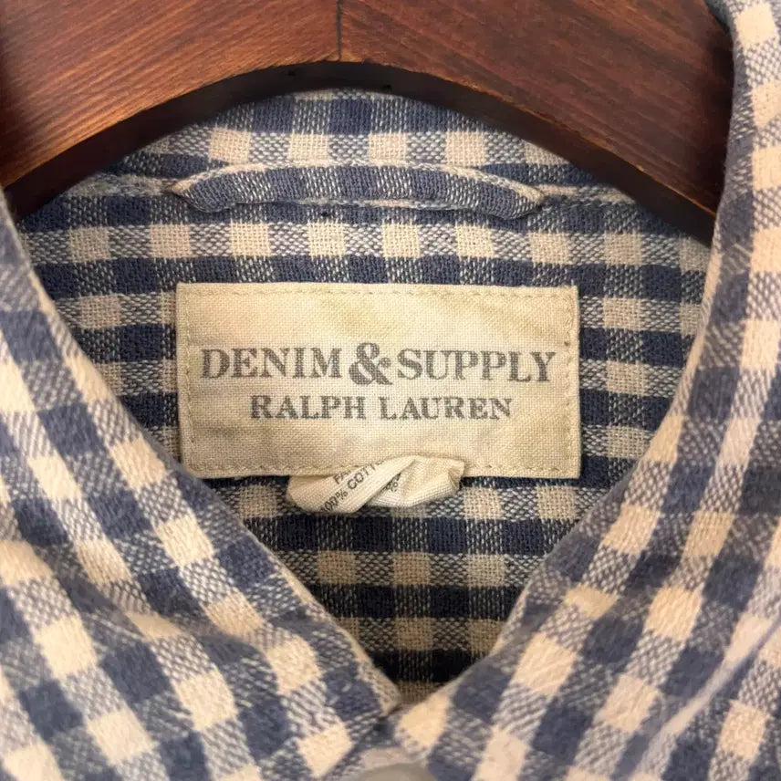 [BUNJANG] Ralph Lauren Denim &amp; Supply Gingham Check Shirt / 랄프로렌 데님앤서플라이 깅엄 체크 셔츠 S 남방 내추럴 폴로