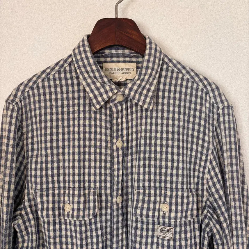 [BUNJANG] Ralph Lauren Denim &amp; Supply Gingham Check Shirt / 랄프로렌 데님앤서플라이 깅엄 체크 셔츠 S 남방 내추럴 폴로