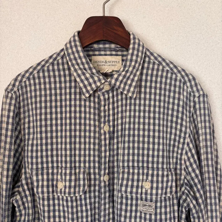 [BUNJANG] Ralph Lauren Denim &amp; Supply Gingham Check Shirt / 랄프로렌 데님앤서플라이 깅엄 체크 셔츠 S 남방 내추럴 폴로