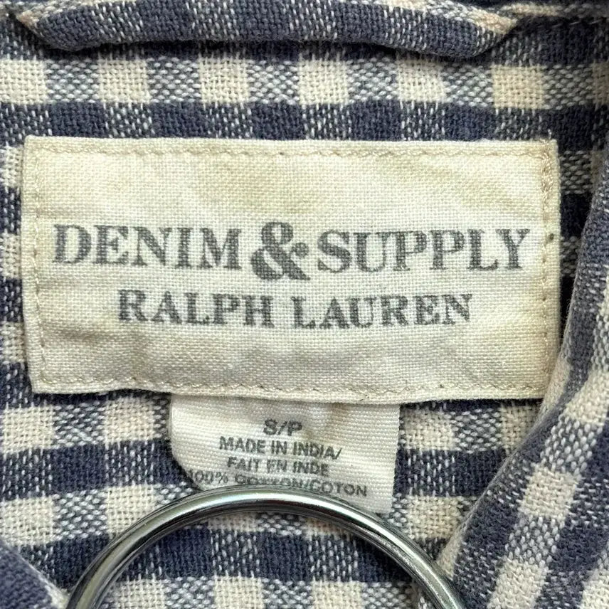 [BUNJANG] Ralph Lauren Denim &amp; Supply Gingham Check Shirt / 랄프로렌 데님앤서플라이 깅엄 체크 셔츠 S 남방 내추럴 폴로