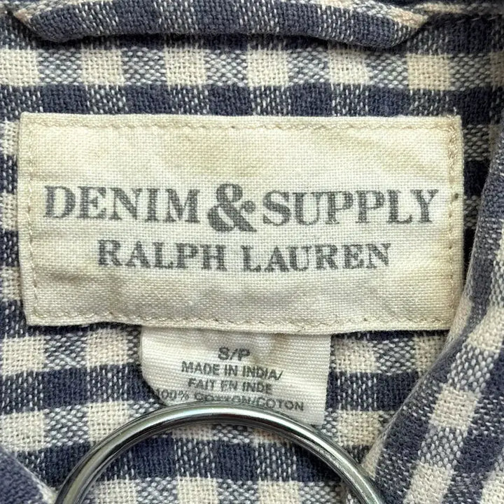 [BUNJANG] Ralph Lauren Denim &amp; Supply Gingham Check Shirt / 랄프로렌 데님앤서플라이 깅엄 체크 셔츠 S 남방 내추럴 폴로