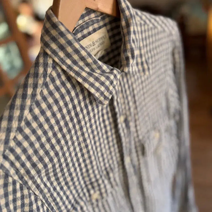 [BUNJANG] Ralph Lauren Denim &amp; Supply Gingham Check Shirt / 랄프로렌 데님앤서플라이 깅엄 체크 셔츠 S 남방 내추럴 폴로