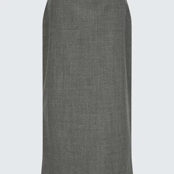 [BUNJANG] Time Wool Blend Belted Cutout Slit Skirt &amp; Drape Sleeveless Top Set / 타임 울 블렌드 벨티드 컷아웃 슬릿 스커트 &amp; 드레이프 슬리브리스 탑