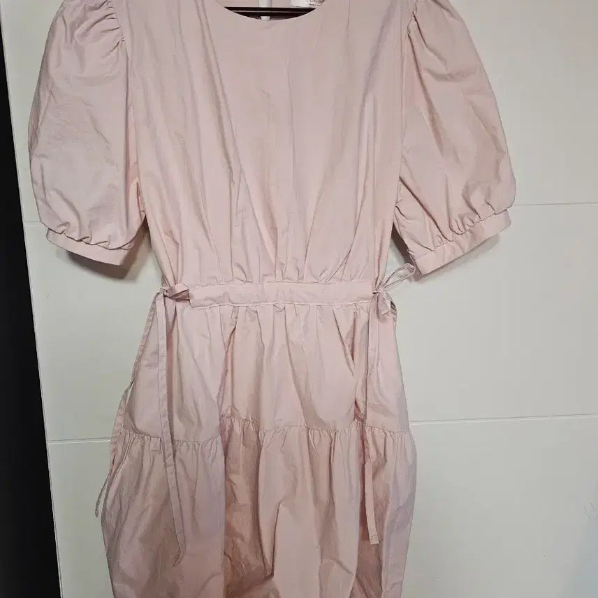 [BUNJANG] Mood &amp; More Rosé Mini Ruffle Dress Pink / 택포) 무드앤모어 로제 미니 캉캉 원피스 핑크