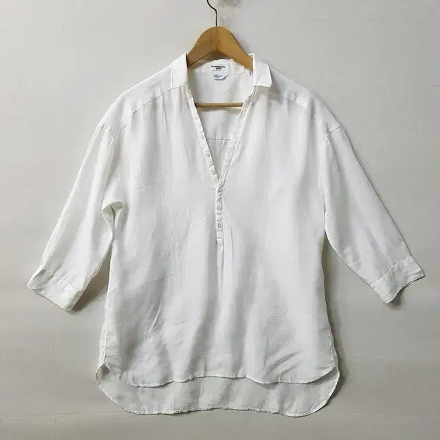 [BUNJANG] Le Glazik Franders Linen 100% White Blouse / le glazik Franders Linen 100% 블라우스 화이트