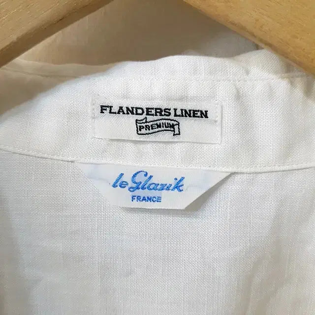 [BUNJANG] Le Glazik Franders Linen 100% White Blouse / le glazik Franders Linen 100% 블라우스 화이트