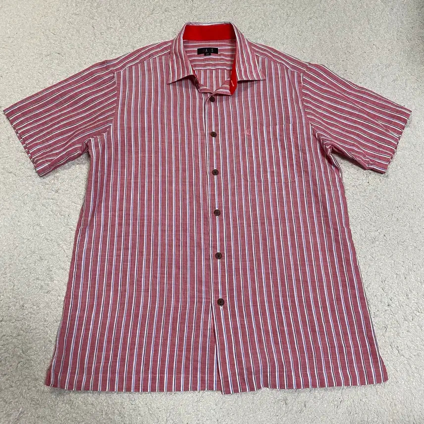 [BUNJANG] Daks Striped Short Sleeve Shirt 105 / 닥스 스트라이프 반팔 셔츠 105