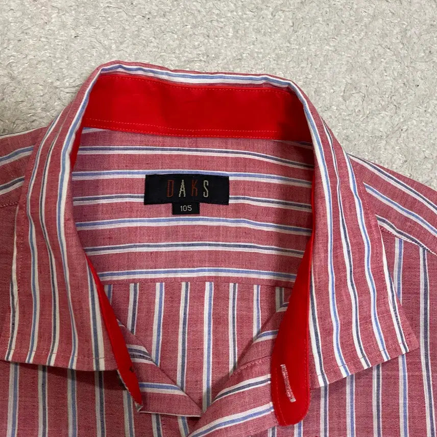 [BUNJANG] Daks Striped Short Sleeve Shirt 105 / 닥스 스트라이프 반팔 셔츠 105