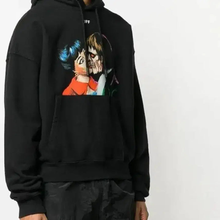 [SOLD OUT] 오프화이트 키스 그래픽 후드티 블랙