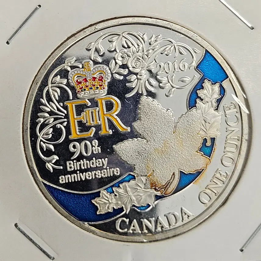 [BUNJANG] Queen Elizabeth 90th Birthday Commemorative Color Medal M1027 / 2016 퀸엘리자베스 탄생 90주년 기념 색채 메달 M1027