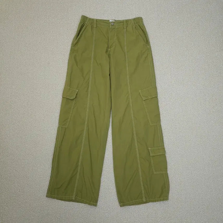 [SOLD OUT] (M)자라 여성 카고 바지 와이드 카키올리브 빈티지 J19W2584