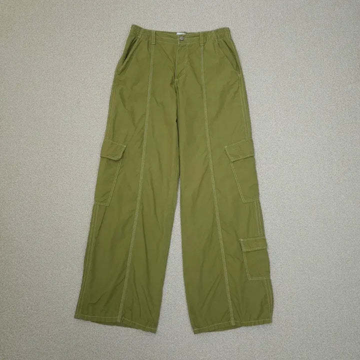 [SOLD OUT] (M)자라 여성 카고 바지 와이드 카키올리브 빈티지 J19W2584