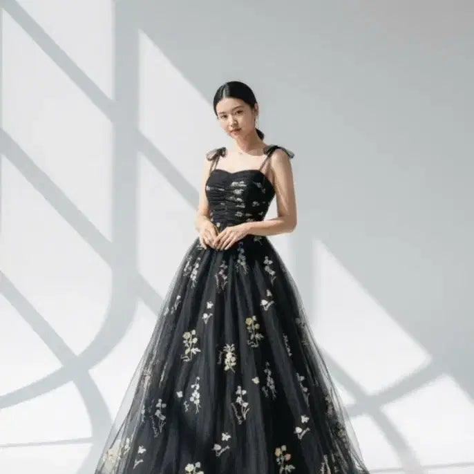 [BUNJANG] Black Dress Rental for Events / 블랙드레스 웨딩 화이트 컨셉사진 2부 피로연 졸업사진 연주회 유색