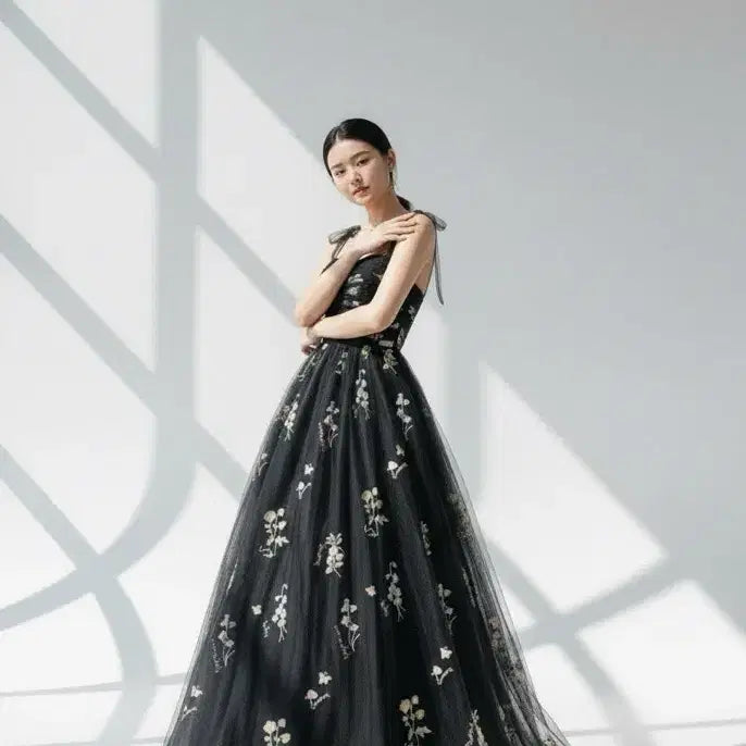 [BUNJANG] Black Dress Rental for Events / 블랙드레스 웨딩 화이트 컨셉사진 2부 피로연 졸업사진 연주회 유색