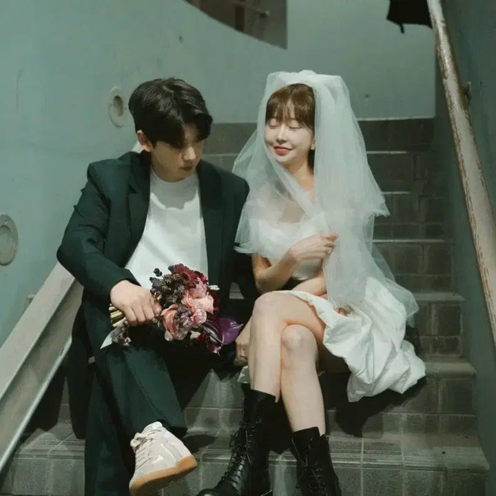 [BUNJANG] Mini White Wedding Dress Rental / 미니 드레스 웨딩 화이트 컨셉사진 2부 피로연 졸업사진 연주회
