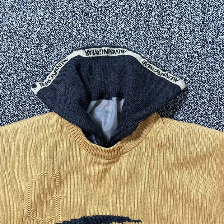 [BUNJANG] Munsingwear Penguin Knit Sweater Mustard / 빈티지9. 먼싱웨어 펭퀸 카라 니트 스웨터 머스타드