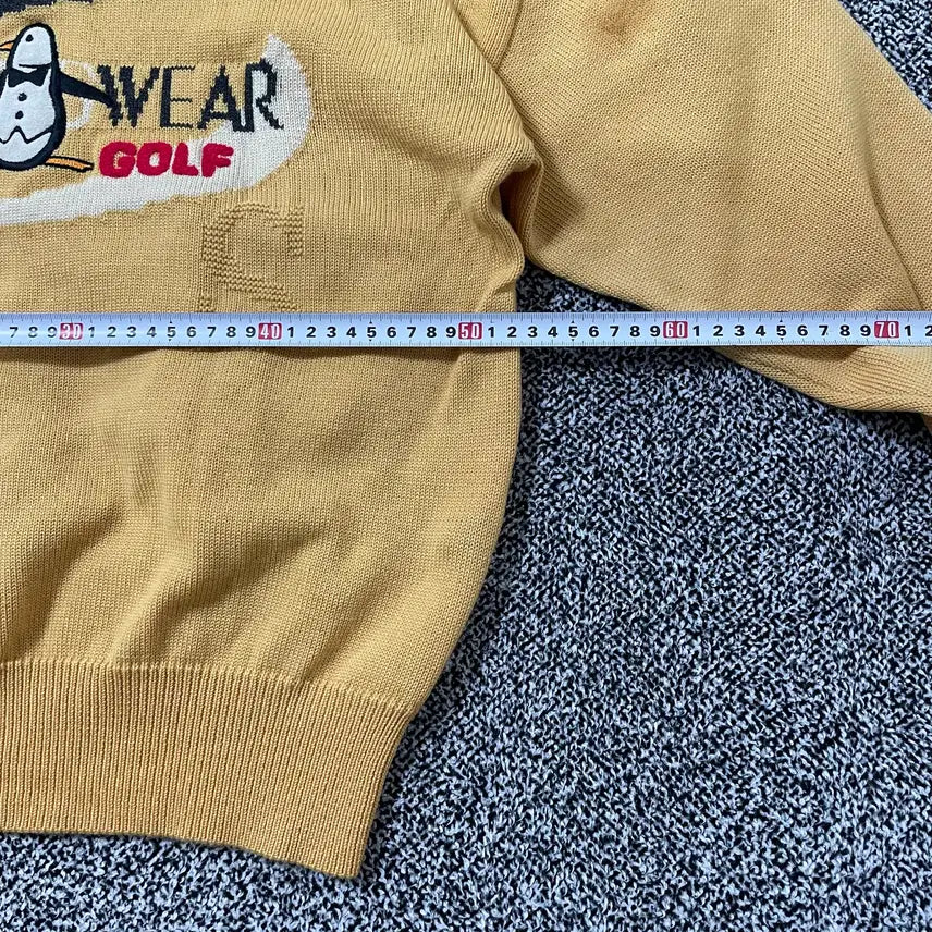 [BUNJANG] Munsingwear Penguin Knit Sweater Mustard / 빈티지9. 먼싱웨어 펭퀸 카라 니트 스웨터 머스타드