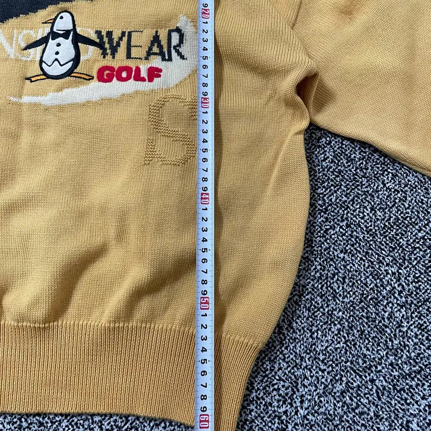 [BUNJANG] Munsingwear Penguin Knit Sweater Mustard / 빈티지9. 먼싱웨어 펭퀸 카라 니트 스웨터 머스타드