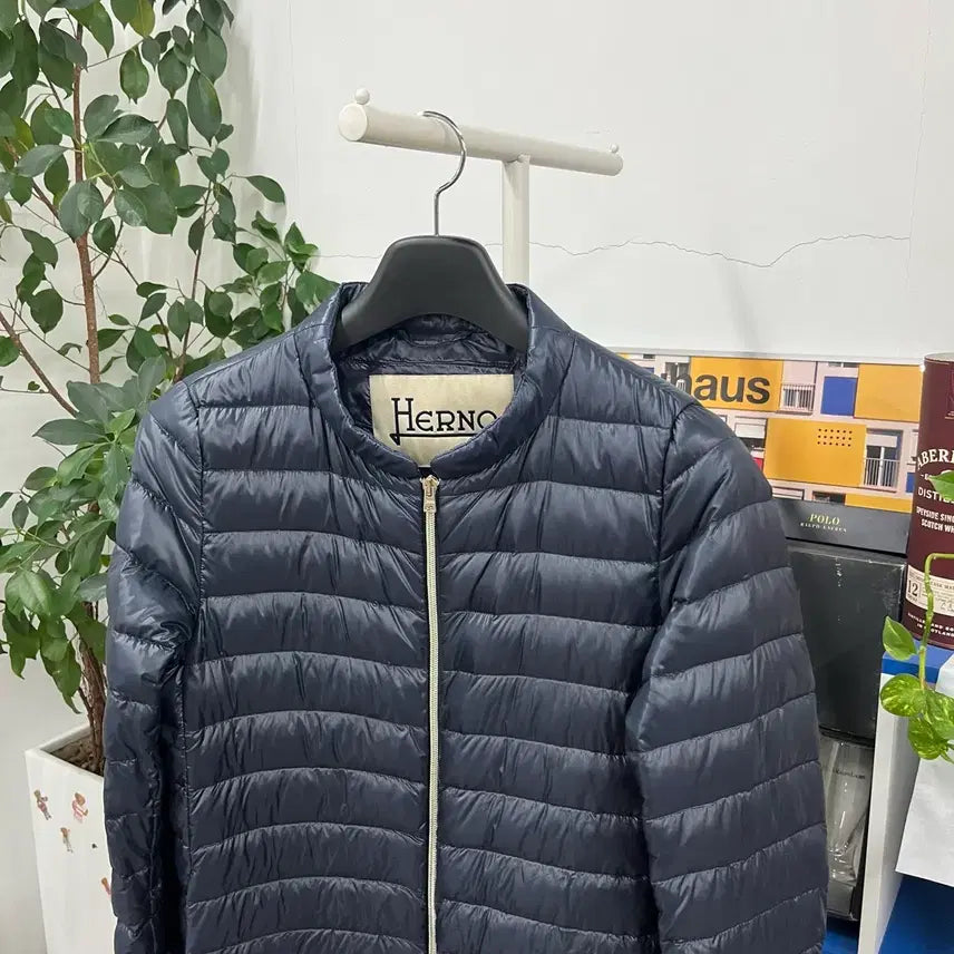 [BUNJANG] Erno Tweed Goose Down Padded Jacket (Size 44) / 에르노 트위드 구스다운 패딩점퍼 44