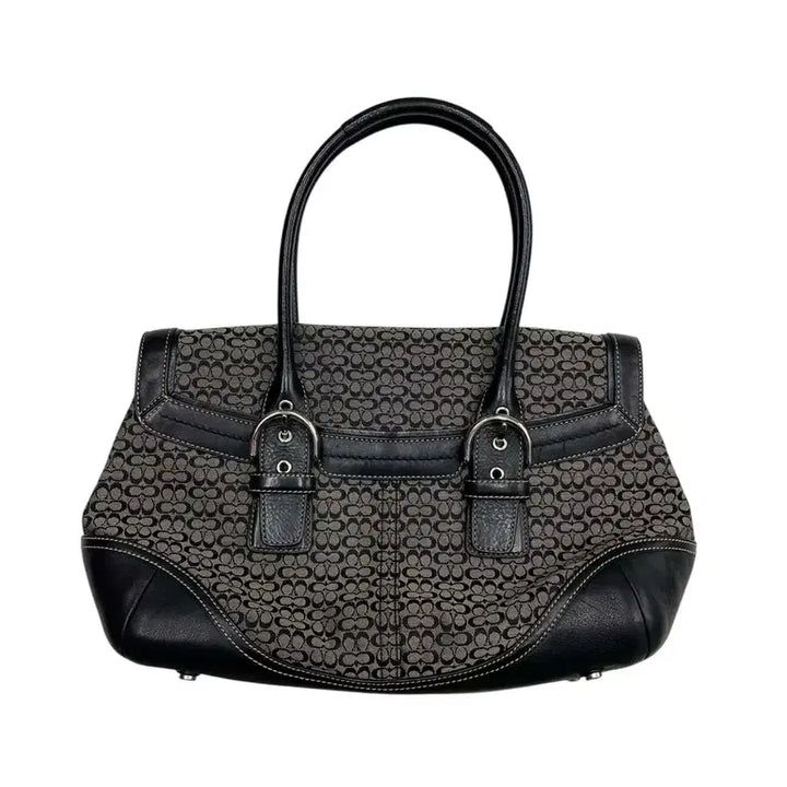[BUNJANG] Coach Y2K Signature Black Shoulder Bag / 코치 y2k 시그니처 블랙 숄더백