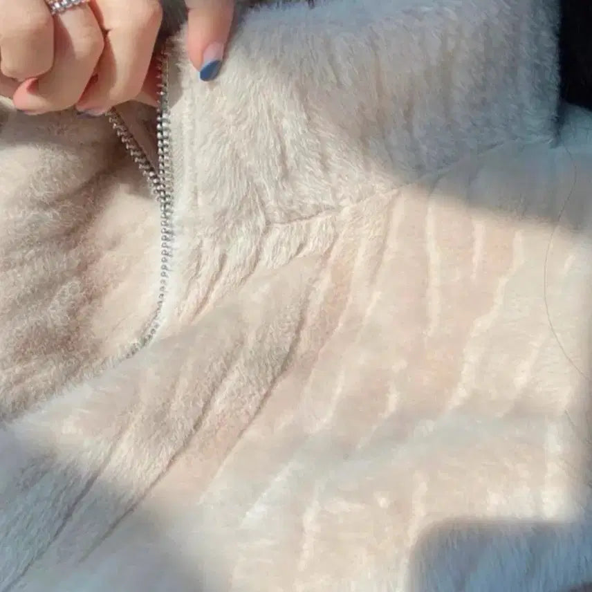 [BUNJANG] Fake Fur Jacket - Cream Ivory / 페이크퍼자켓 새상품