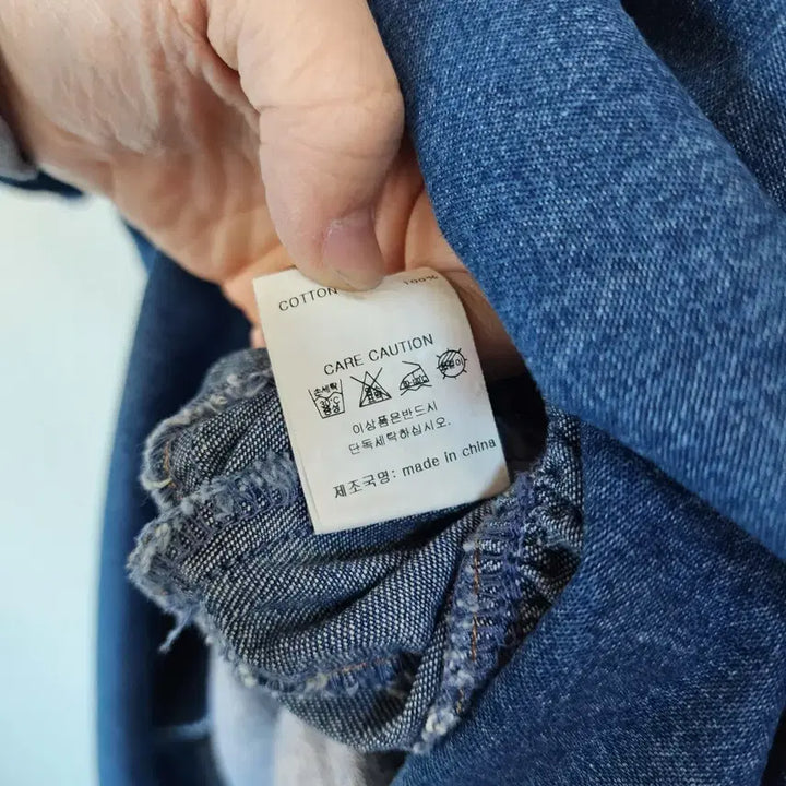 [SOLD OUT] 르꼬르망 청 데님 롱 원피스 퍼프소매 스퀘어넥