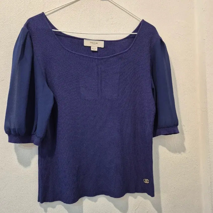 [BUNJANG] Cerruti 1881 Puff Sleeve Knit Top / 세루티 1881 퍼프 반팔 니트