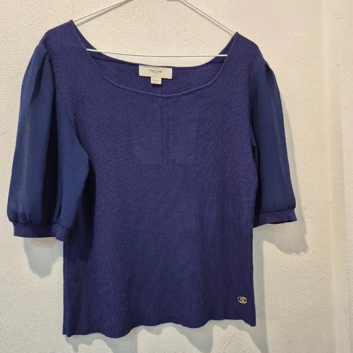 [BUNJANG] Cerruti 1881 Puff Sleeve Knit Top / 세루티 1881 퍼프 반팔 니트
