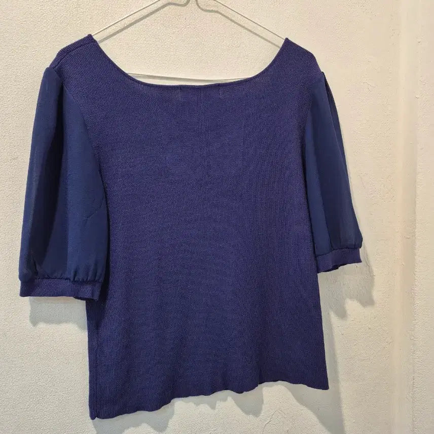 [BUNJANG] Cerruti 1881 Puff Sleeve Knit Top / 세루티 1881 퍼프 반팔 니트