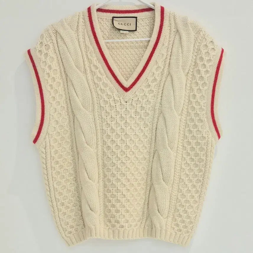 [BUNJANG] Gucci Cable Knit Vest / [중고명품셀렉트]구찌 울 케이블 니트 베스트