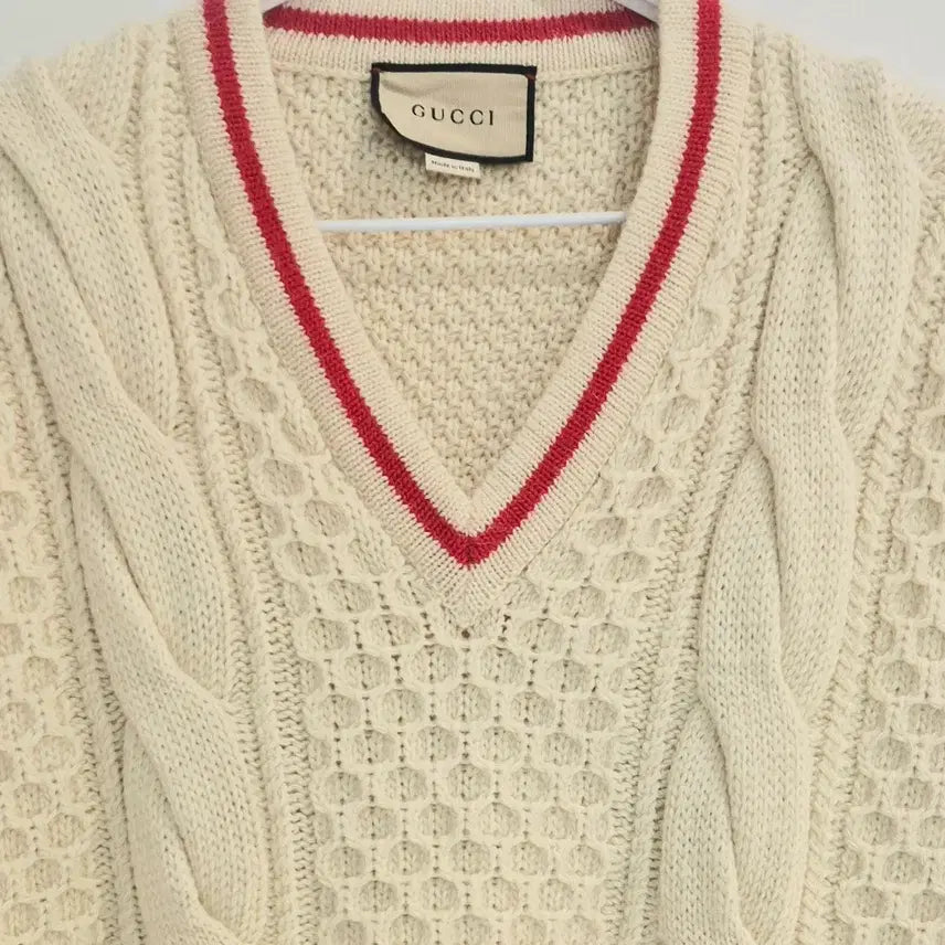 [BUNJANG] Gucci Cable Knit Vest / [중고명품셀렉트]구찌 울 케이블 니트 베스트