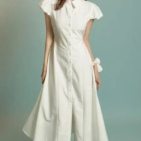 [BUNJANG] DINT D5338 Puff Shirt Dress - New / 딘트 (DINT) D5338 퍼프 셔츠 원피스 - 미착용 새상품