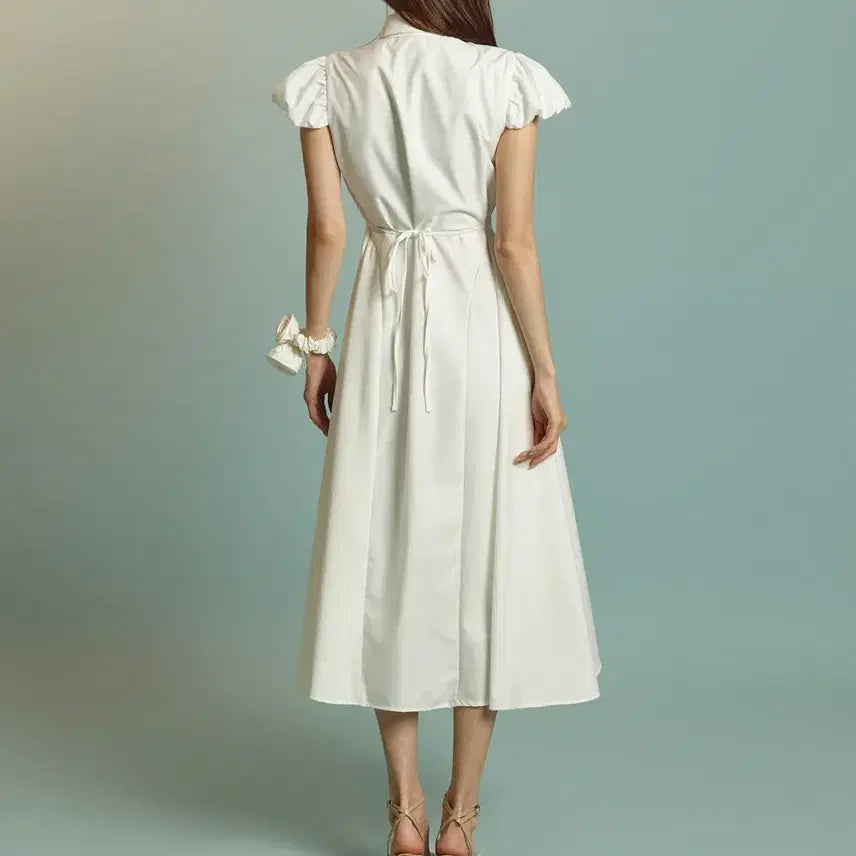[BUNJANG] DINT D5338 Puff Shirt Dress - New / 딘트 (DINT) D5338 퍼프 셔츠 원피스 - 미착용 새상품