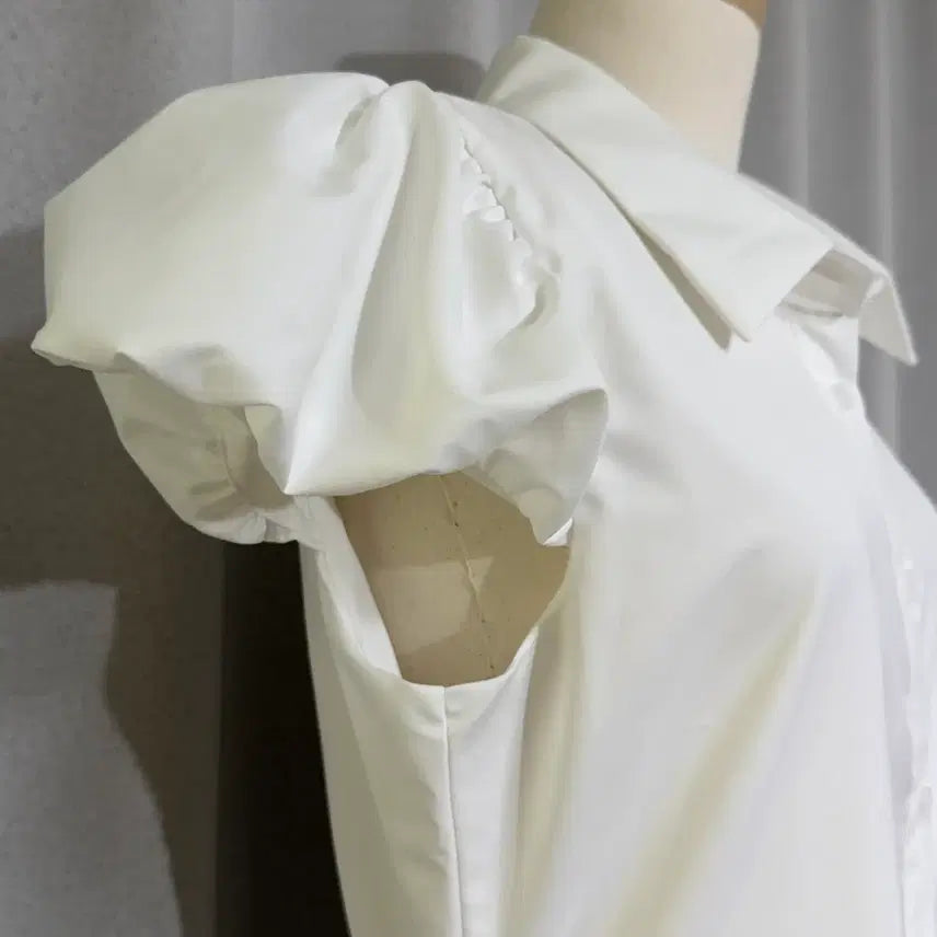 [BUNJANG] DINT D5338 Puff Shirt Dress - New / 딘트 (DINT) D5338 퍼프 셔츠 원피스 - 미착용 새상품
