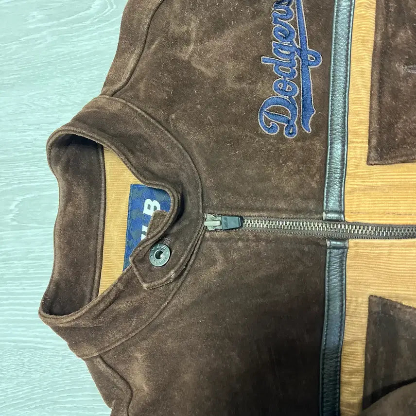 [BUNJANG] MLB Cowhide Corduroy Jacket 105 / MLB 소가죽 골덴 자켓 105