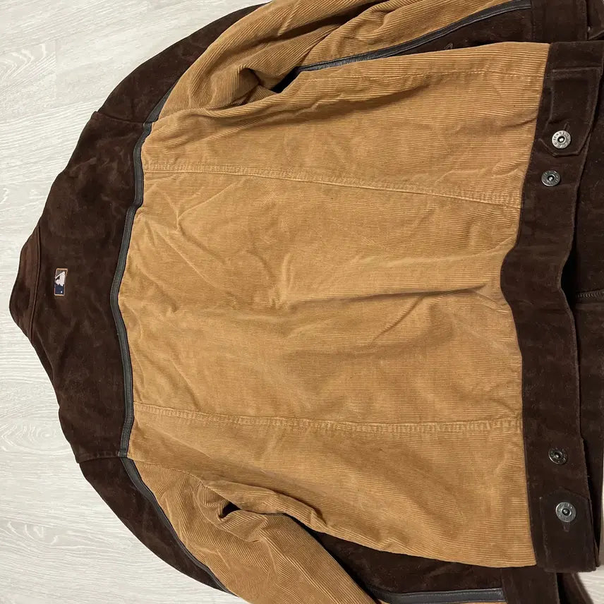 [BUNJANG] MLB Cowhide Corduroy Jacket 105 / MLB 소가죽 골덴 자켓 105