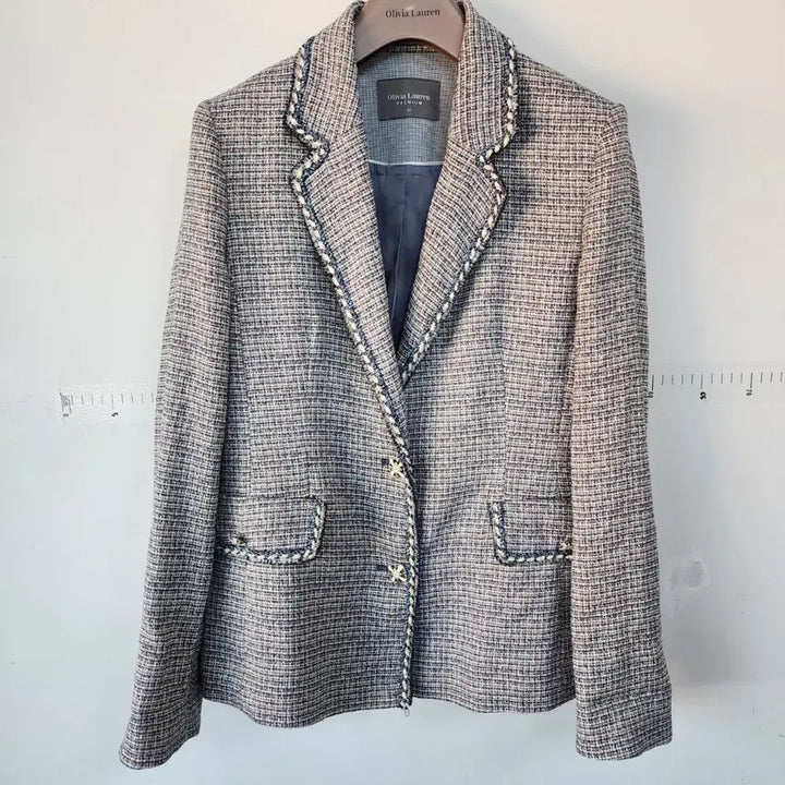 [BUNJANG] Olivia Lauren Navy Tweed Jacket / 올리비아로렌 트위드 자켓