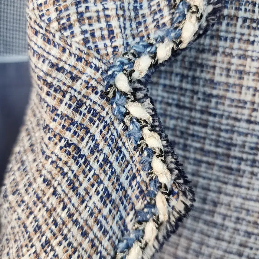 [BUNJANG] Olivia Lauren Navy Tweed Jacket / 올리비아로렌 트위드 자켓