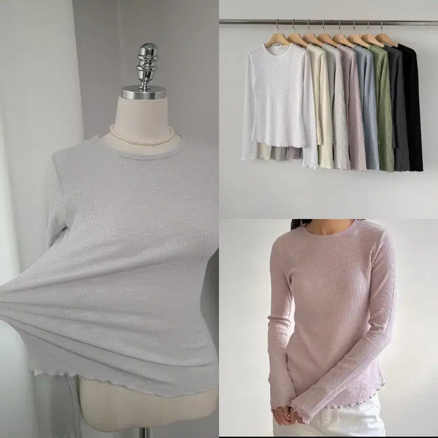 [BUNJANG] AB Modal Wave T-Shirt / 새-ab-모달웨이브티(복수할인)