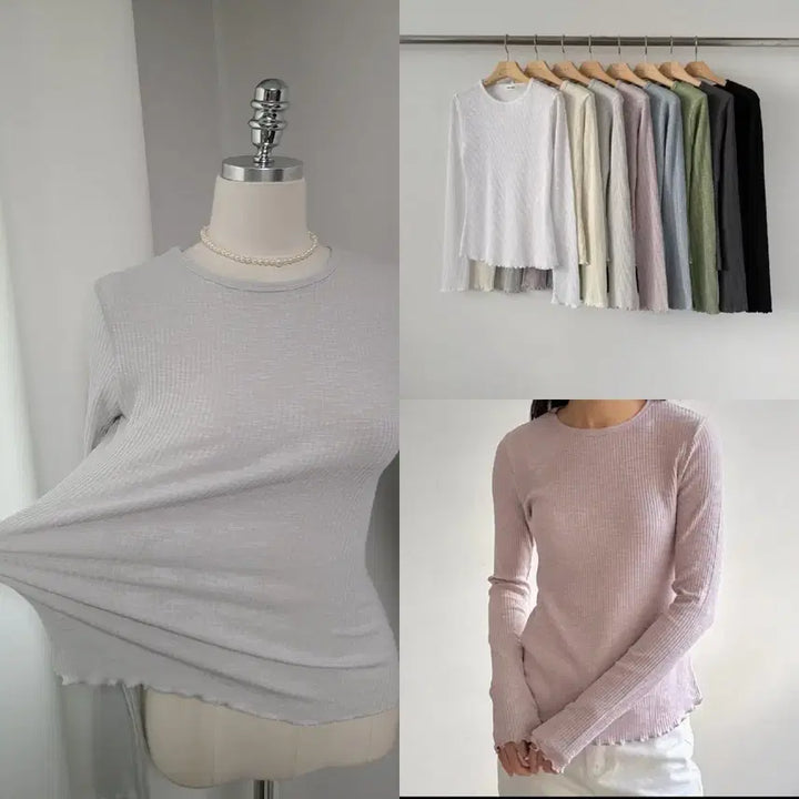 [BUNJANG] AB Modal Wave T-Shirt / 새-ab-모달웨이브티(복수할인)