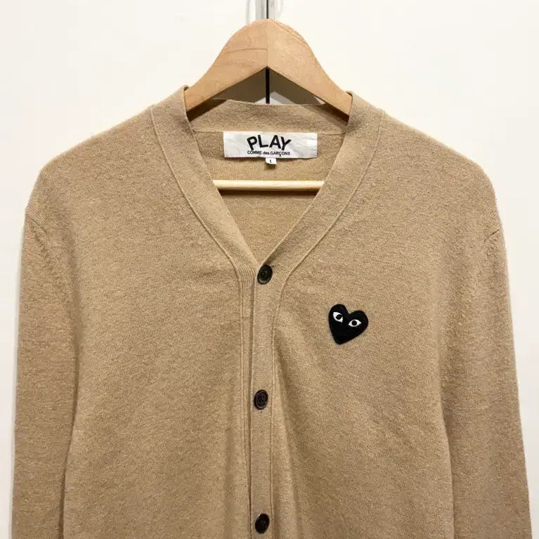 [BUNJANG] Comme des Garcons Black Heart Knit Cardigan / 꼼데가르송 블랙 하트 니트 가디건