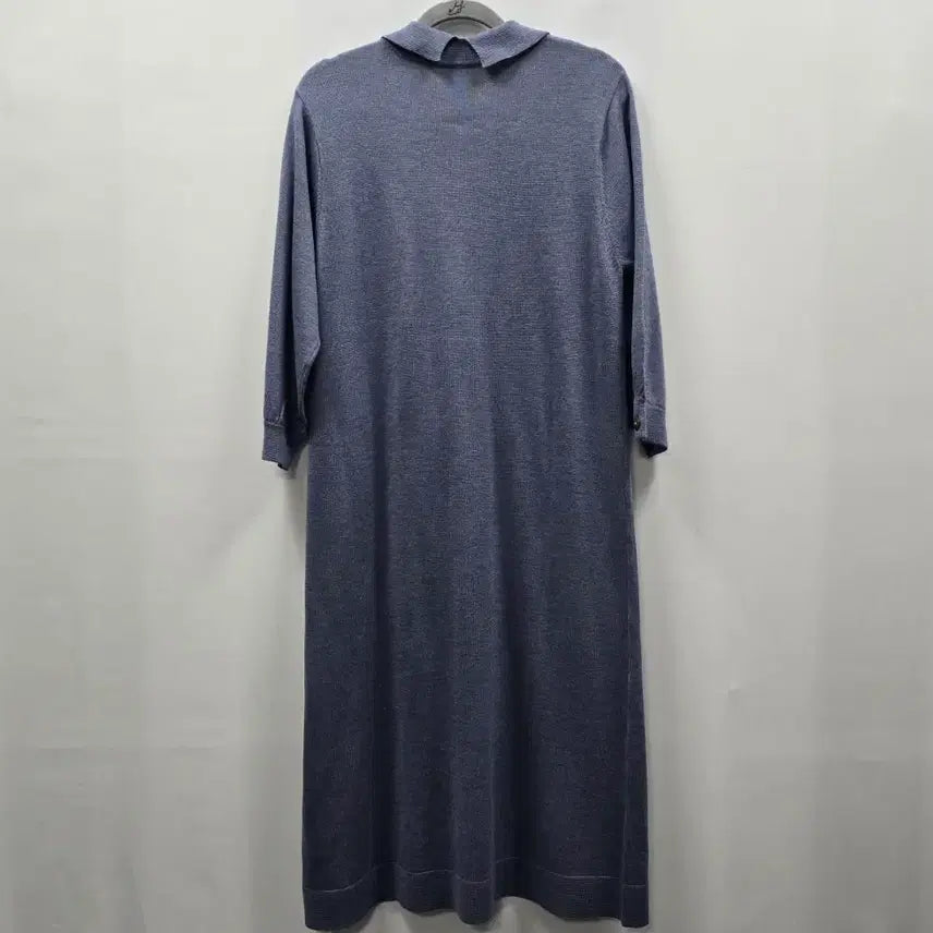 [BUNJANG] Hellen Karen Blue Collar Neck Knit Long Dress / 1342 hellen karen 블루 카라넥 니트 롱 원피스 66