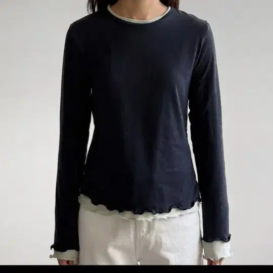 [BUNJANG] Tension Frill T-shirt / 새-텐션프릴티(복수할인)