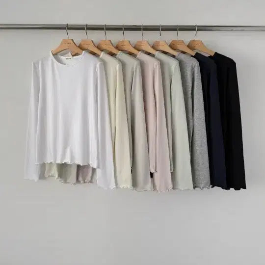 [BUNJANG] Tension Frill T-shirt / 새-텐션프릴티(복수할인)