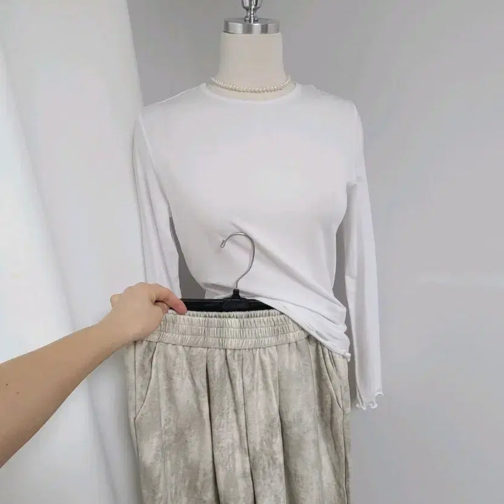 [BUNJANG] Tension Frill T-shirt / 새-텐션프릴티(복수할인)