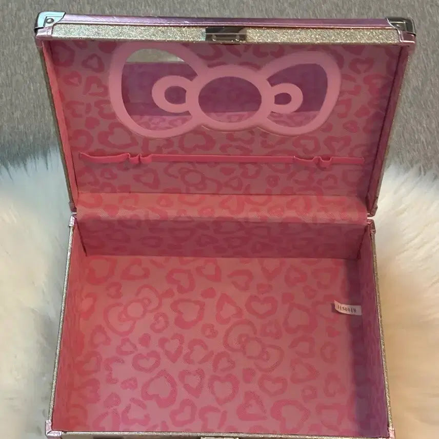 [BUNJANG] Hello Kitty Leopard Print Makeup Box / 헬로키티 수납함 메이크업박스 갸루 호피 레오파드 핑크 키티 큐빅 빈티지