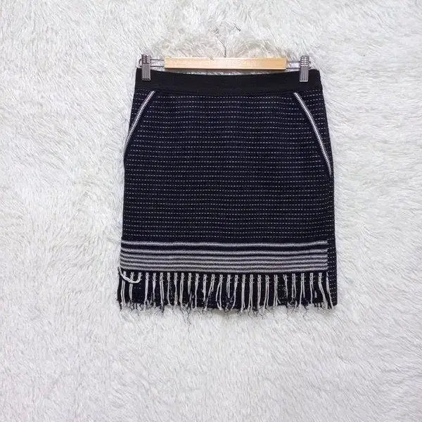 [BUNJANG] System Knit Midi Skirt / 시스템 정품 H라인 여자 춘추용 니트배색 여성용 미디스커트치마67-98